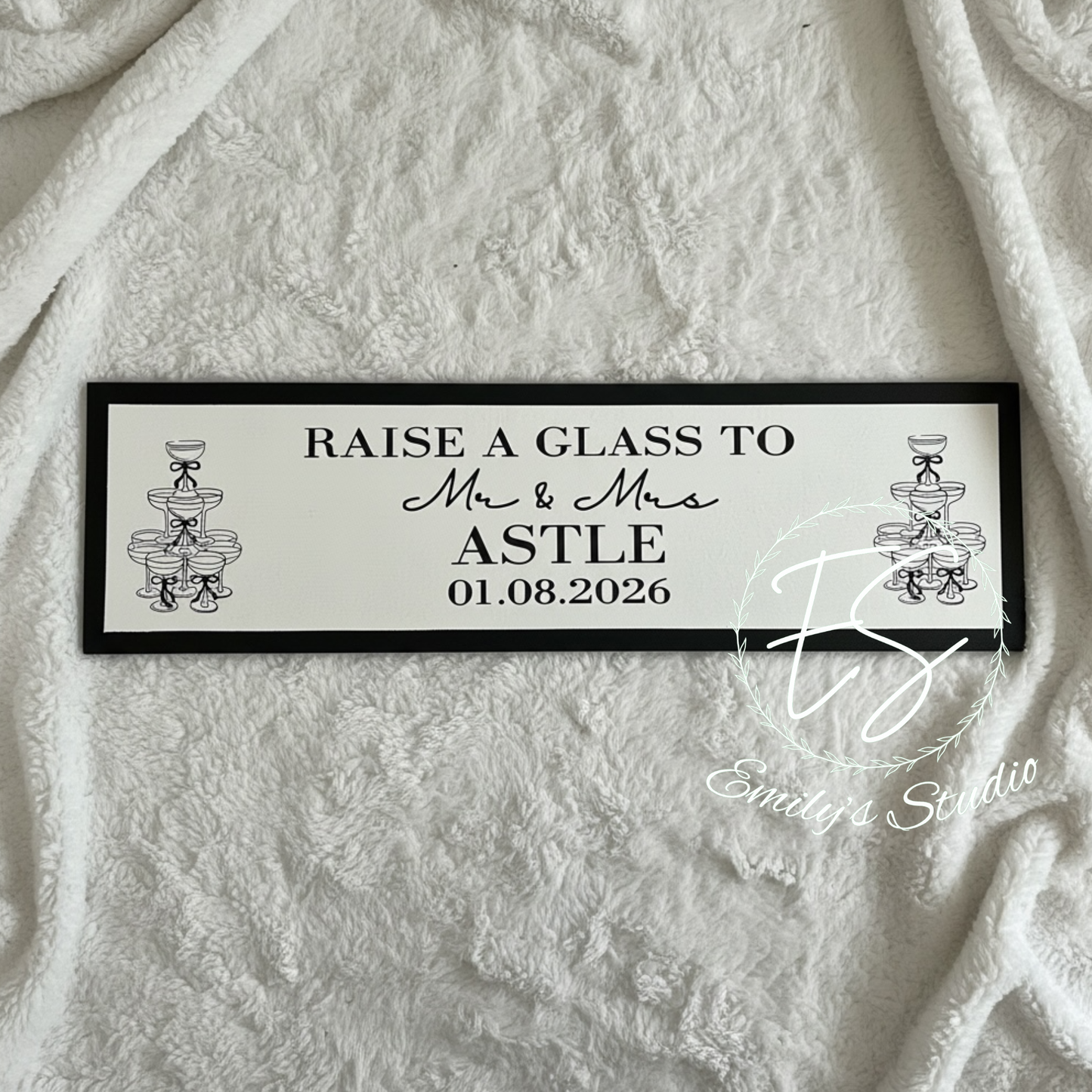 Small Wedding Personalised Beer Mat