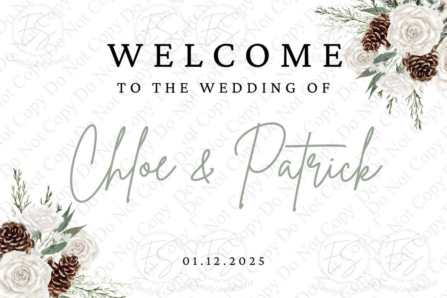 Winter Welcome sign