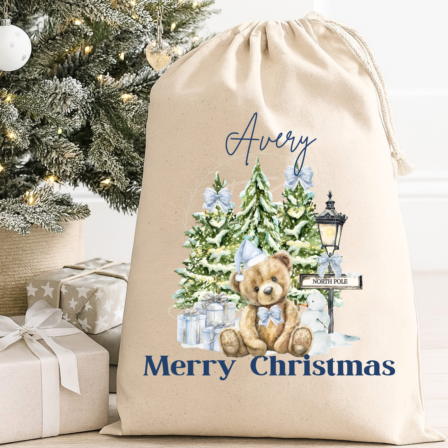 Teddy Christmas sacks