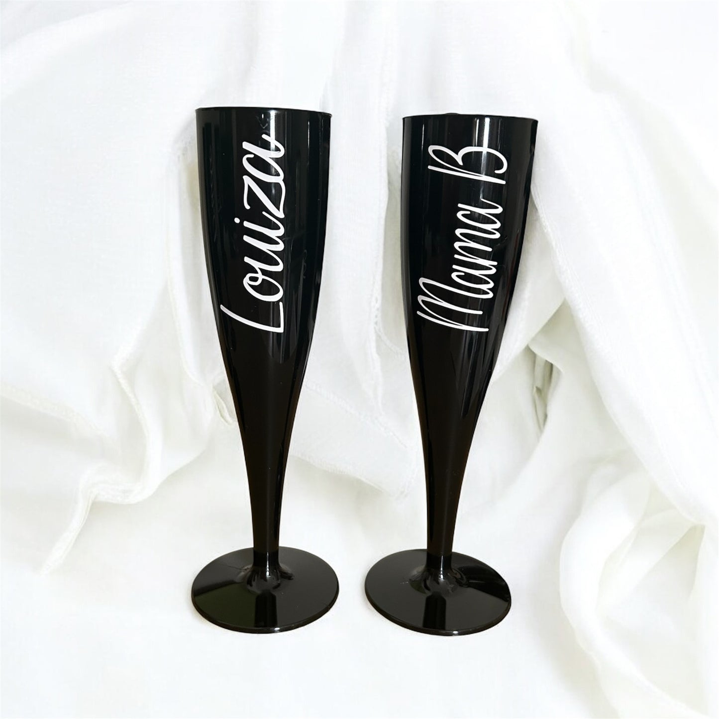 Personalised (Plastic) Champagne Flutes