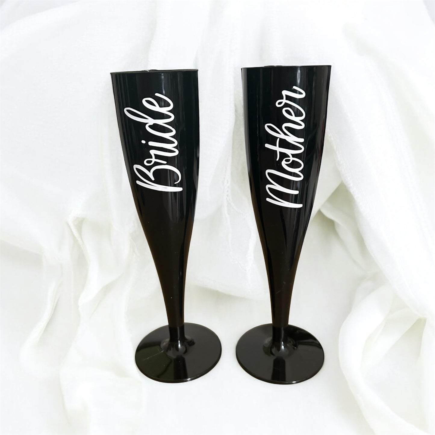 Personalised (Plastic) Champagne Flutes