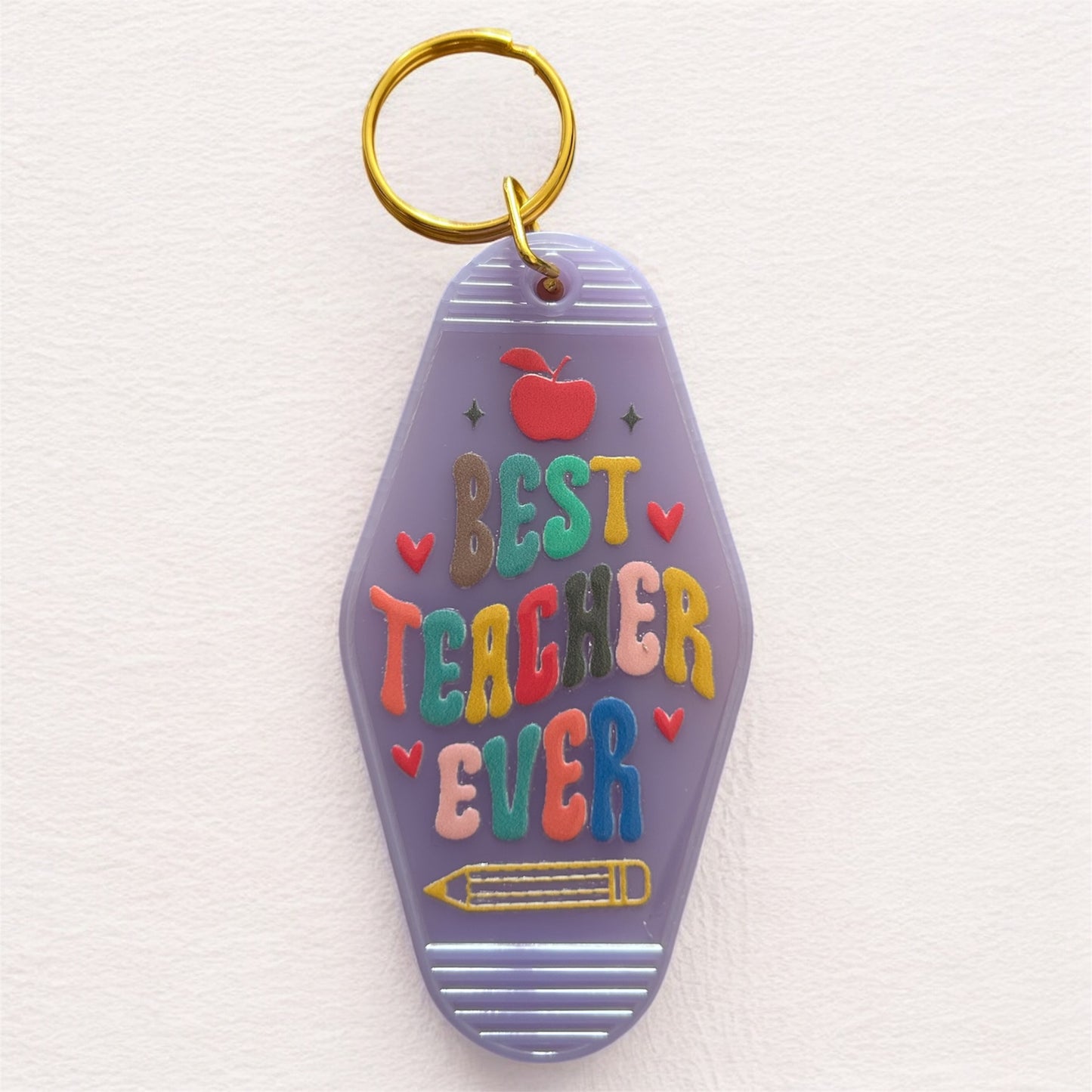 Teacher motel key rings