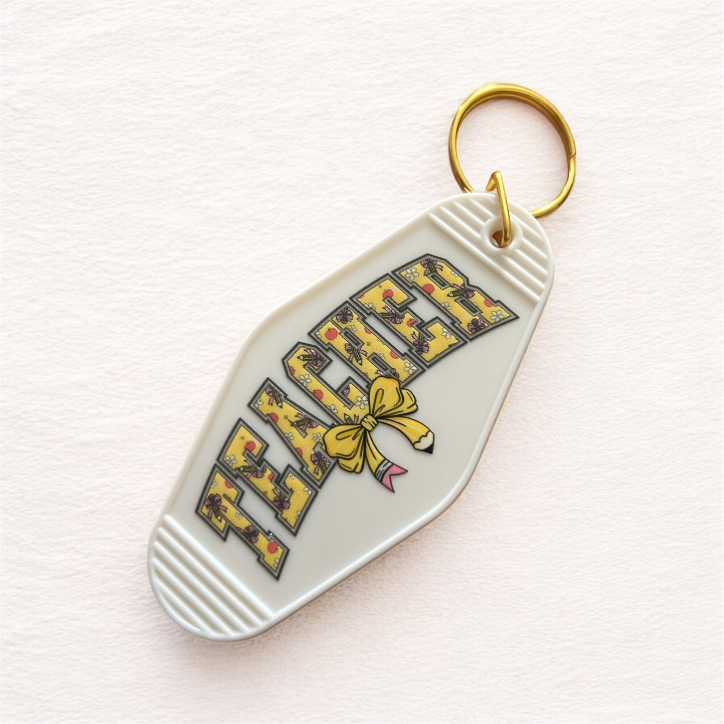 Teacher motel key rings