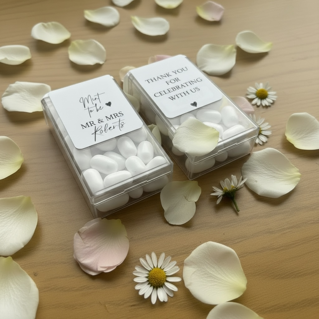 Personalised Wedding Favour Stickers – Mint To Be Labels – Custom Thank You Stickers – Wedding Favours, Party Favours, Sweet Labels