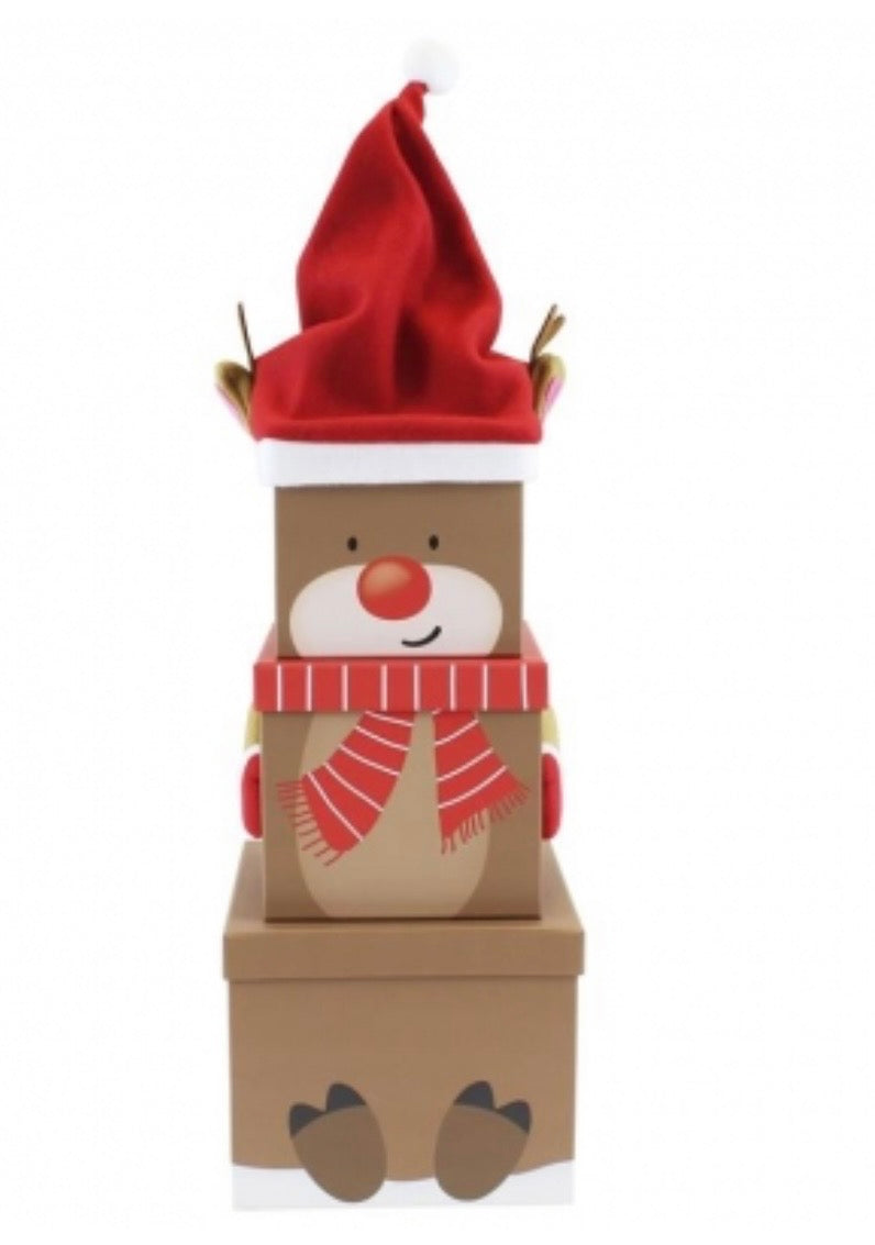 Personalised Stacking Christmas Eve Box |Kids Christmas Eve Gift Box | Santa, Elf & Snowman Christmas Box | Personalised kidChristmas Box