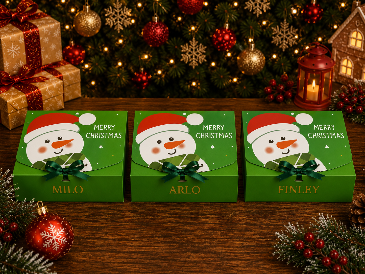 Personalised Christmas Santa Gift Box | Christmas Eve Box | Christmas Treat Box | 31 x 24.5 x 8cm