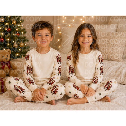 Personalised Children’s Christmas Pyjamas | Santa Christmas Pyjama Set | Custom Name Christmas PJs | Family Matching Christmas Pyjamas | Christmas Eve Pyjamas Polyester