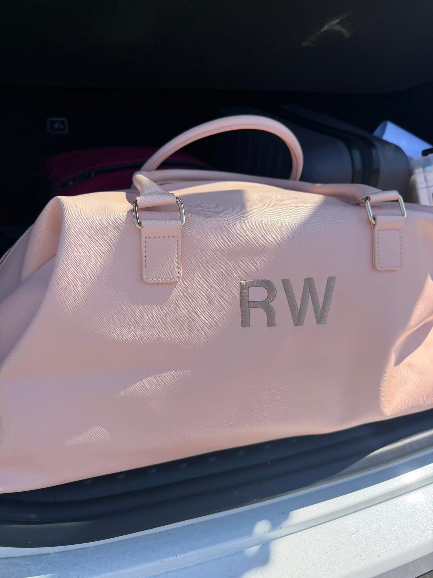 Personalised Bridal Overnight Bag | Embroidered Wedding Weekender Bag | Bride Travel Bag | Honeymoon Bag | Mrs Wedding Gift |
