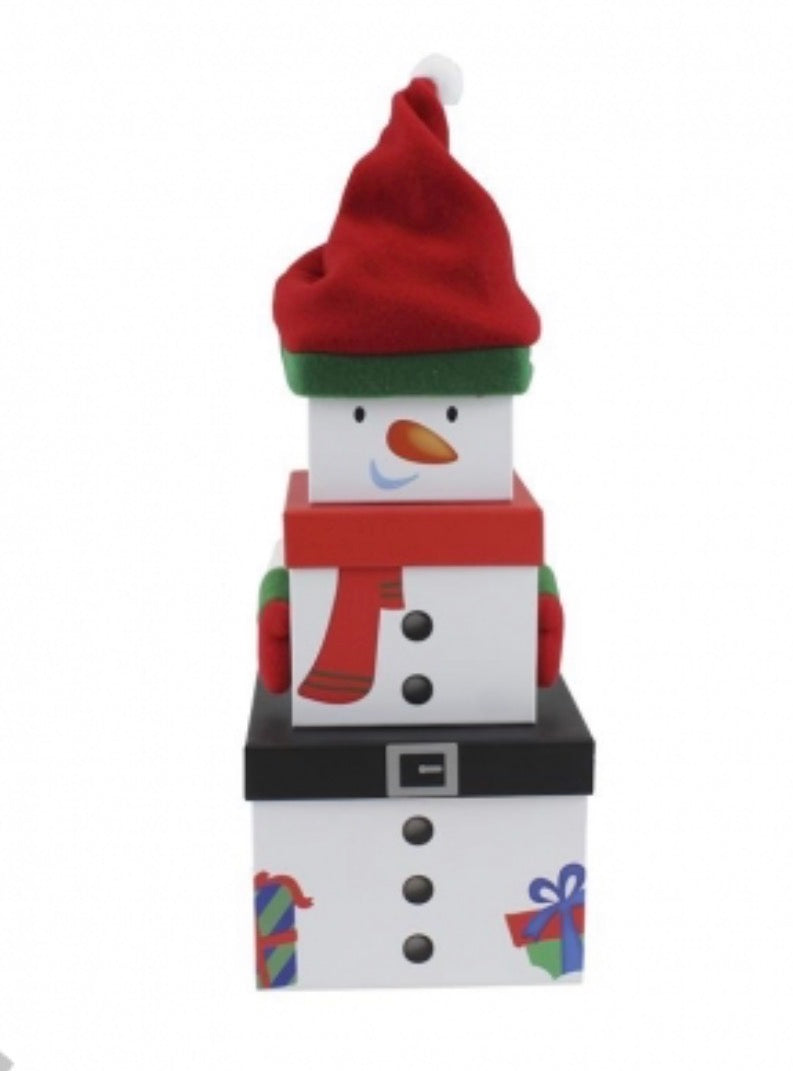 Personalised Stacking Christmas Eve Box |Kids Christmas Eve Gift Box | Santa, Elf & Snowman Christmas Box | Personalised kidChristmas Box