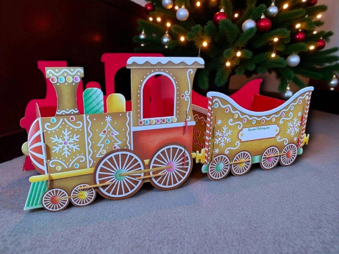 Gingerbread Christmas Present Train | Fill Your Own Christmas Eve Train | Christmas Present Train | Fill Your Own Christmas Eve Train | Christmas Treat Train Festive Gift Holder