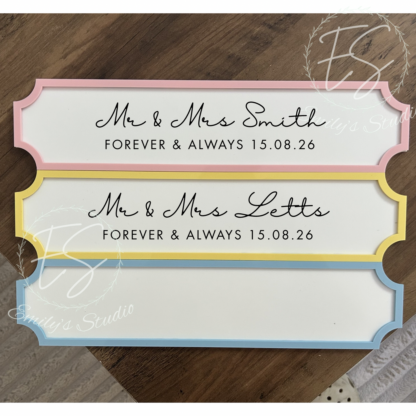 Personalised Street Sign Plaque – Custom Name Sign for Weddings, Home & Gifts