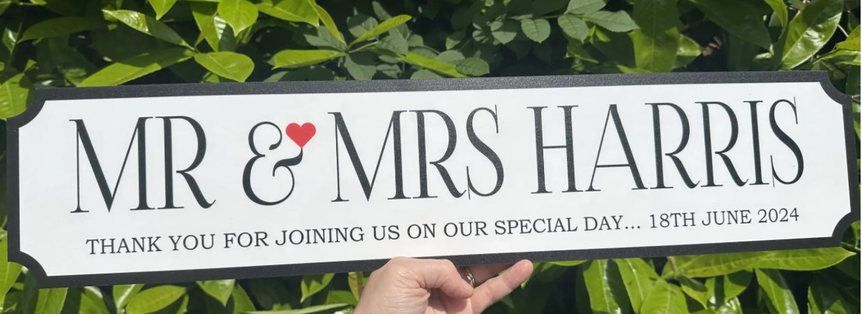 Our Elegant Personalised Black Border street Sign