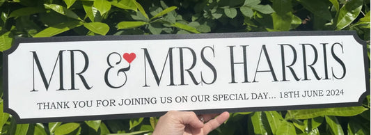 Our Elegant Personalised Black Border street Sign