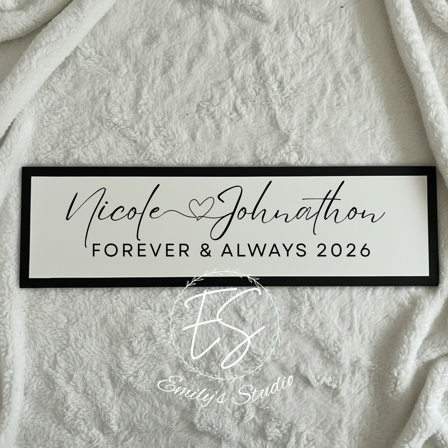 Large Wedding personalised bar mats