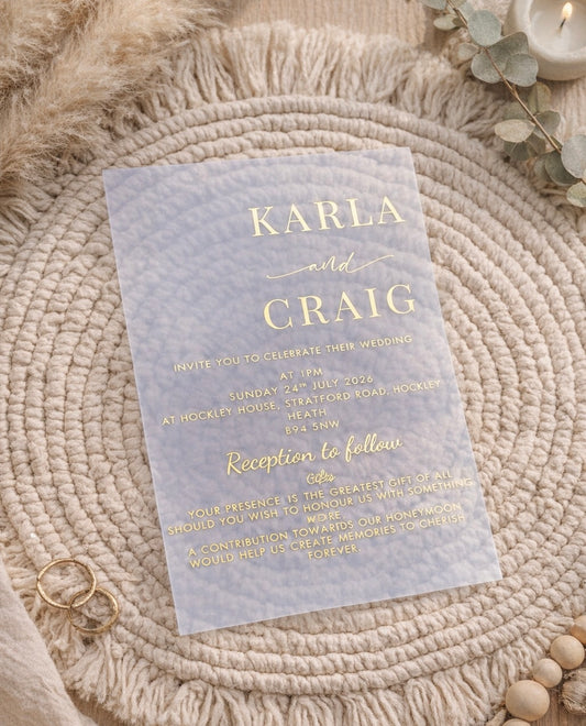 Foil Wedding invites