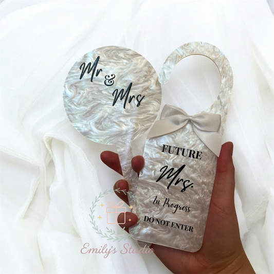 Personalised Wedding acrylic door hangers