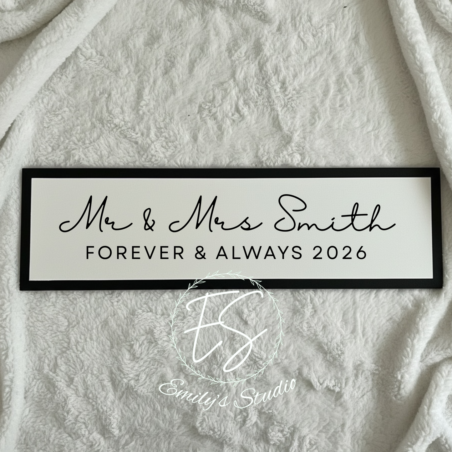 Large Wedding personalised bar mats