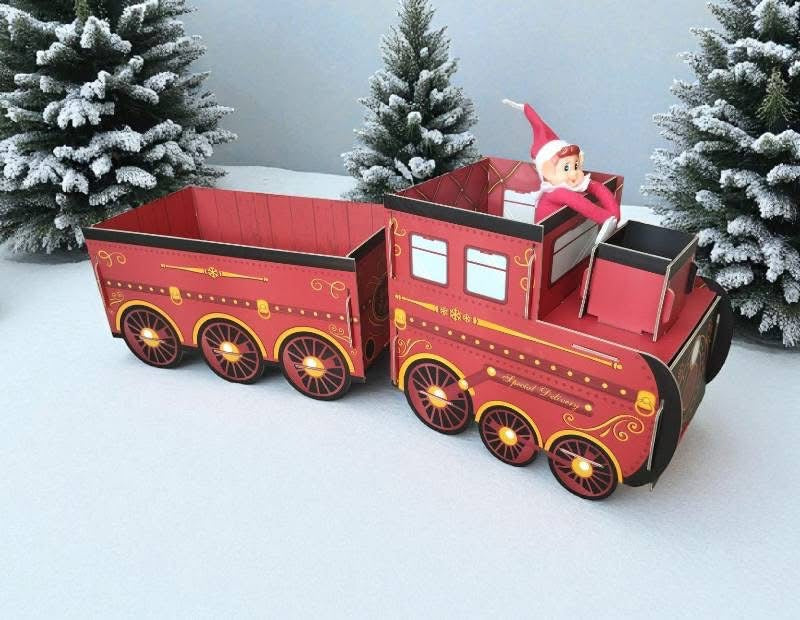 Gingerbread Christmas Present Train | Fill Your Own Christmas Eve Train | Christmas Present Train | Fill Your Own Christmas Eve Train | Christmas Treat Train Festive Gift Holder