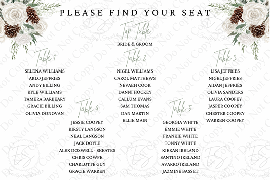 Winter Seating Plan