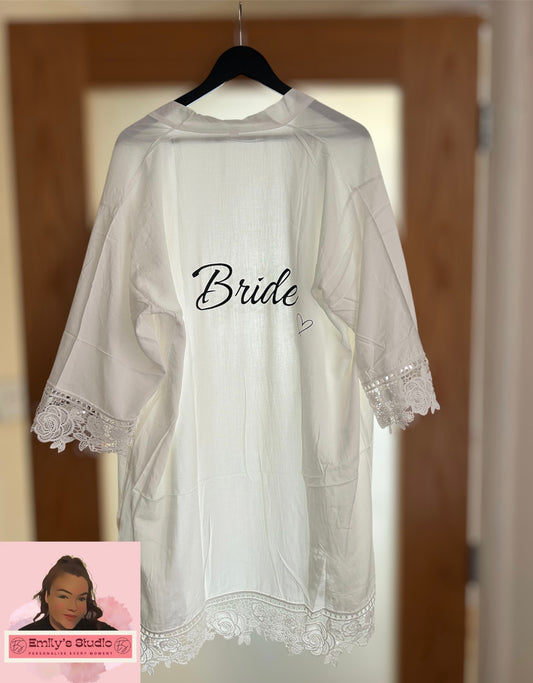 Adult/Child Cotton Lace Robes