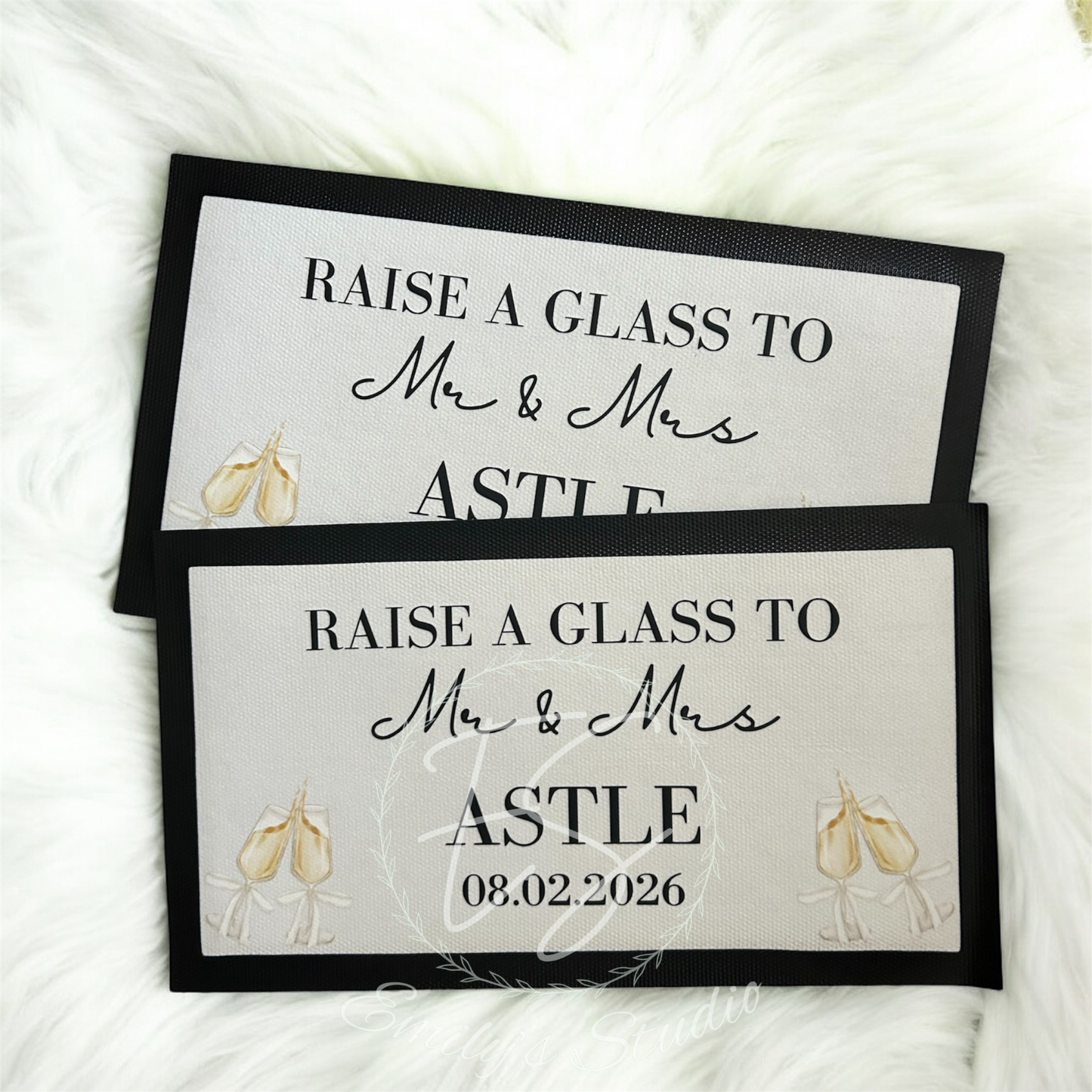 Small Wedding Personalised Beer Mat
