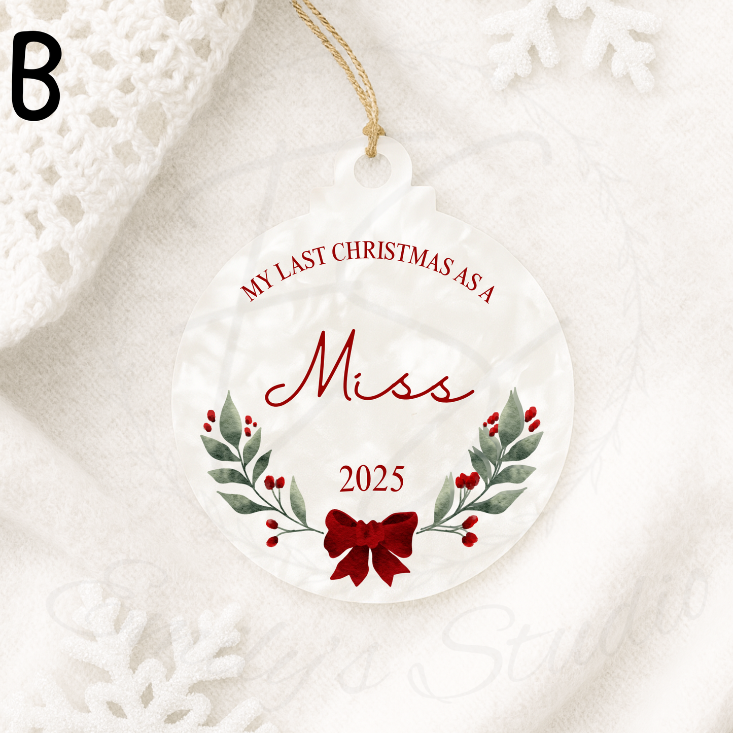2D Last Christmas baubles