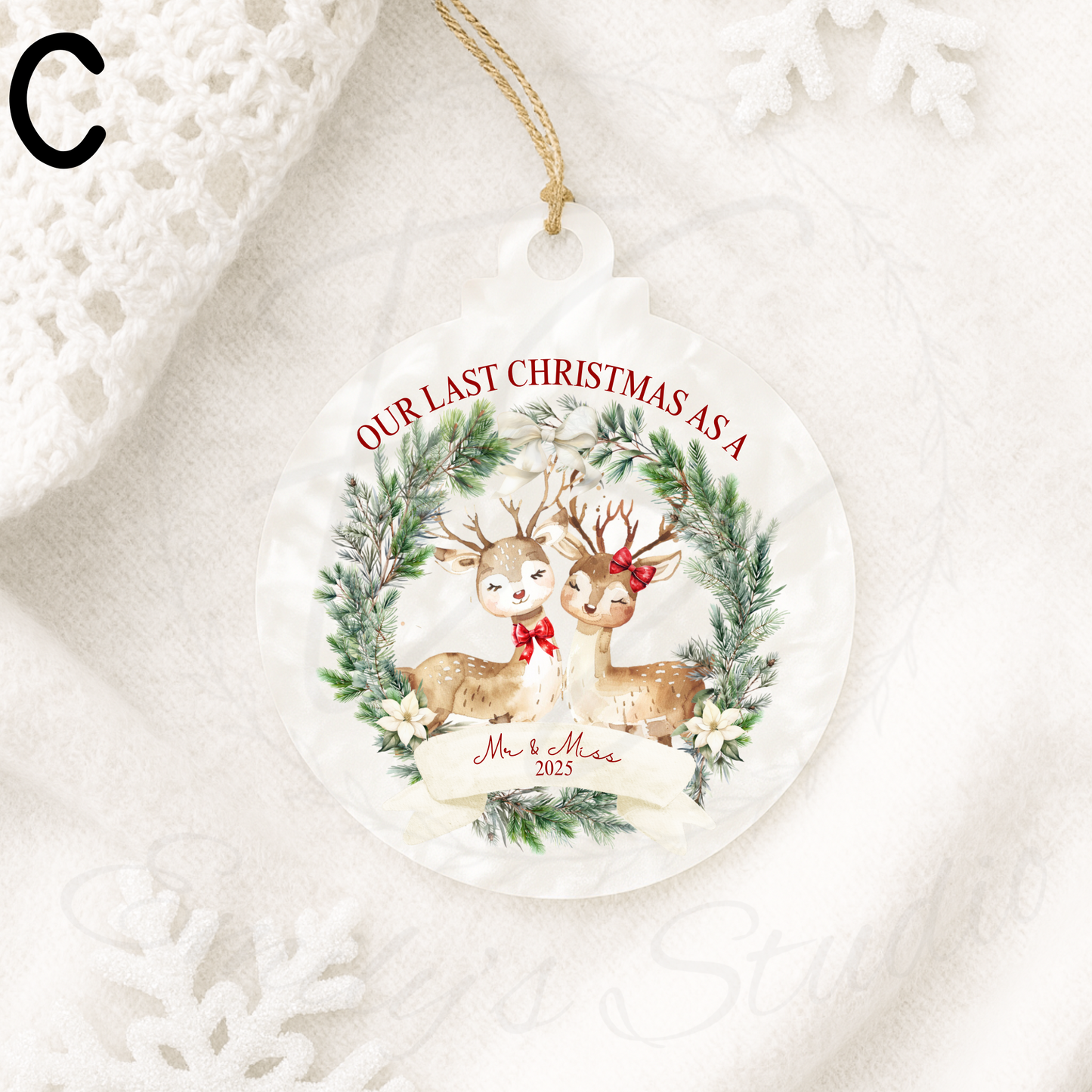 2D Last Christmas baubles