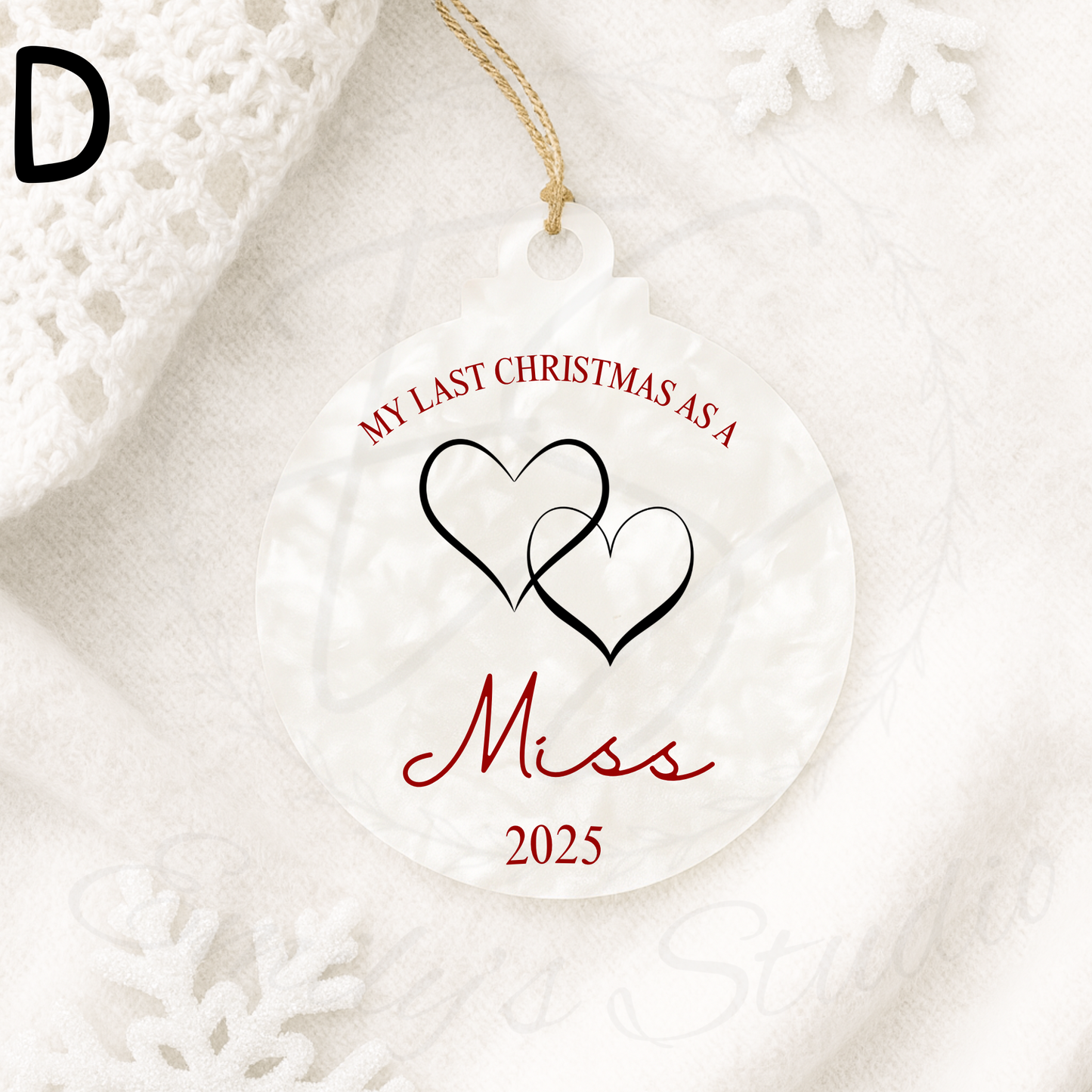 2D Last Christmas baubles