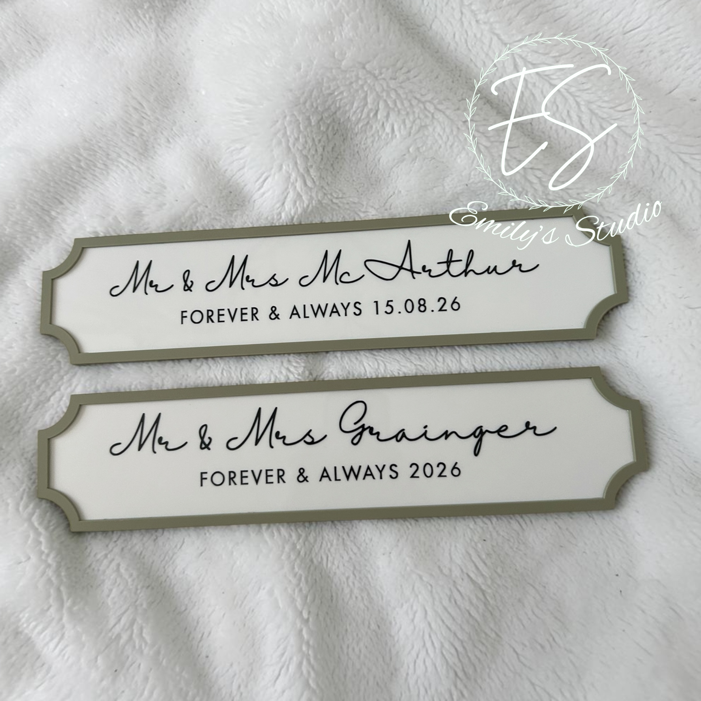 Personalised Street Sign Plaque – Custom Name Sign for Weddings, Home & Gifts