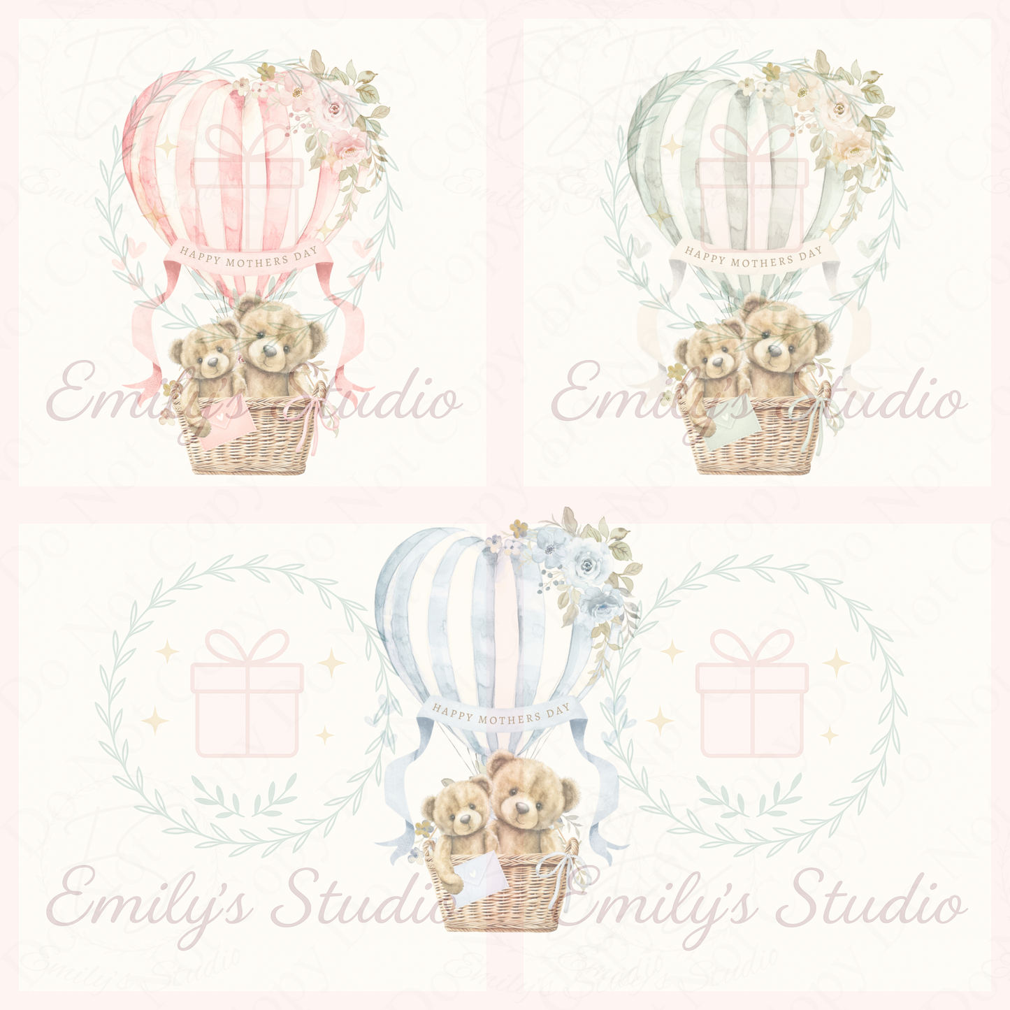 Mother’s Day card- hot air balloon