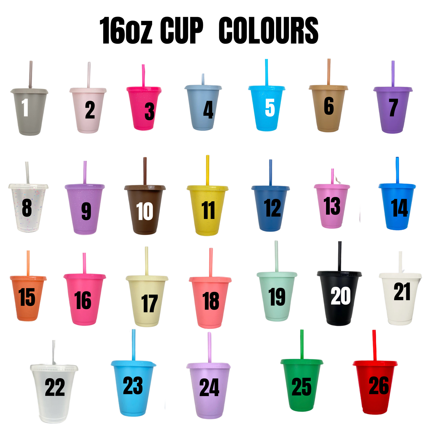 Personalised 16oz cold cups