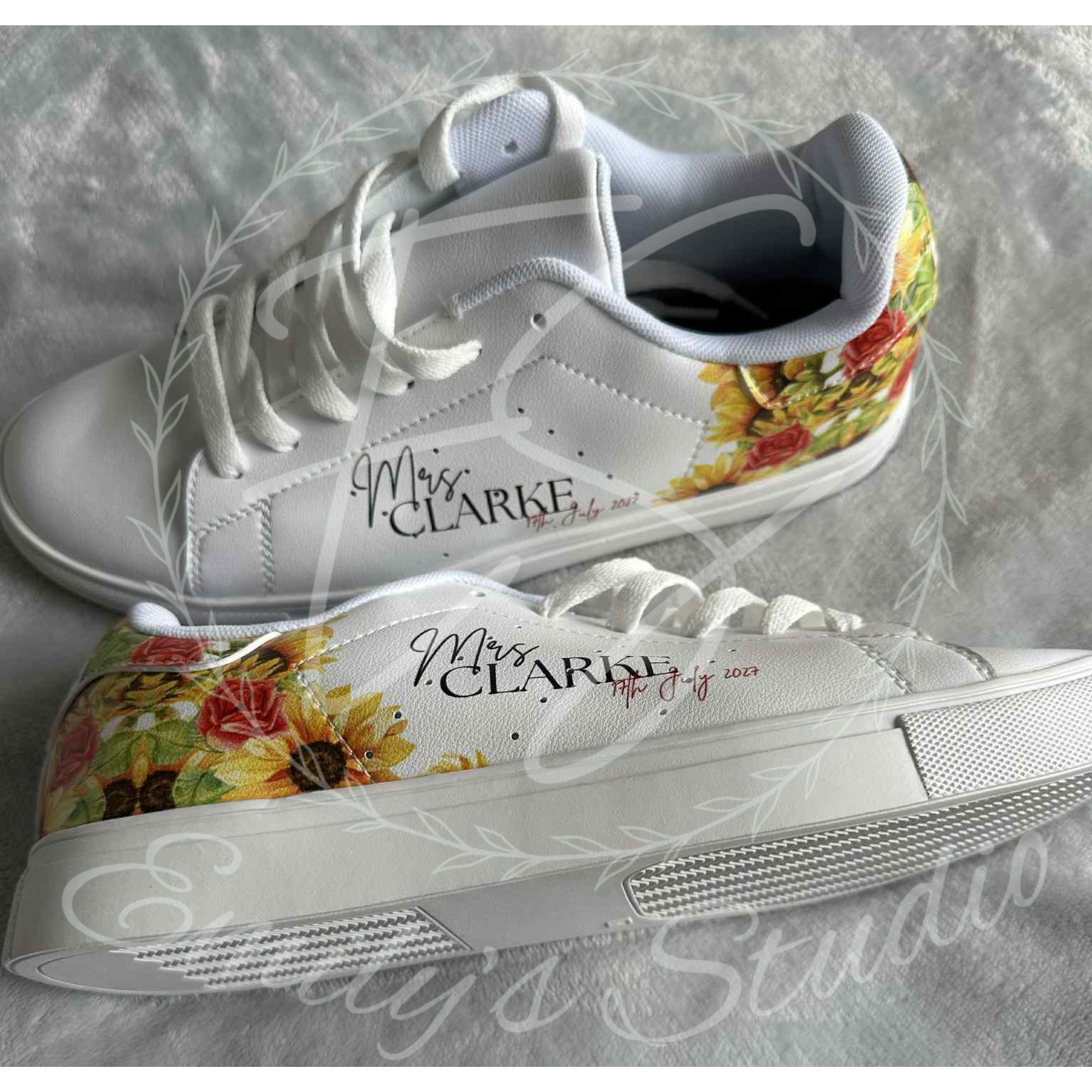 Wedding Custom Print Trainers
