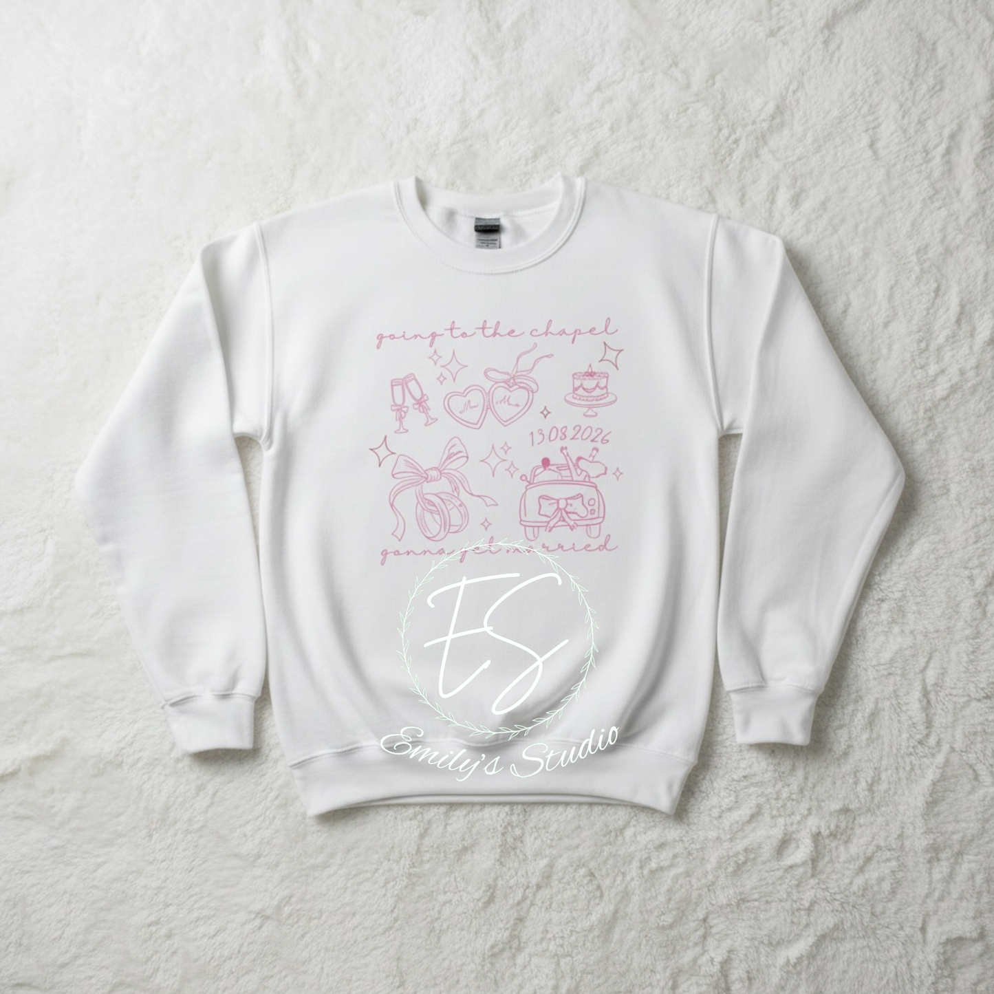 Personalized Bride Sweatshirt | Wedding Date, Hen Party Outfit, Engagement Gift UK- Wedding Day outfit-Day after the wedding outfit