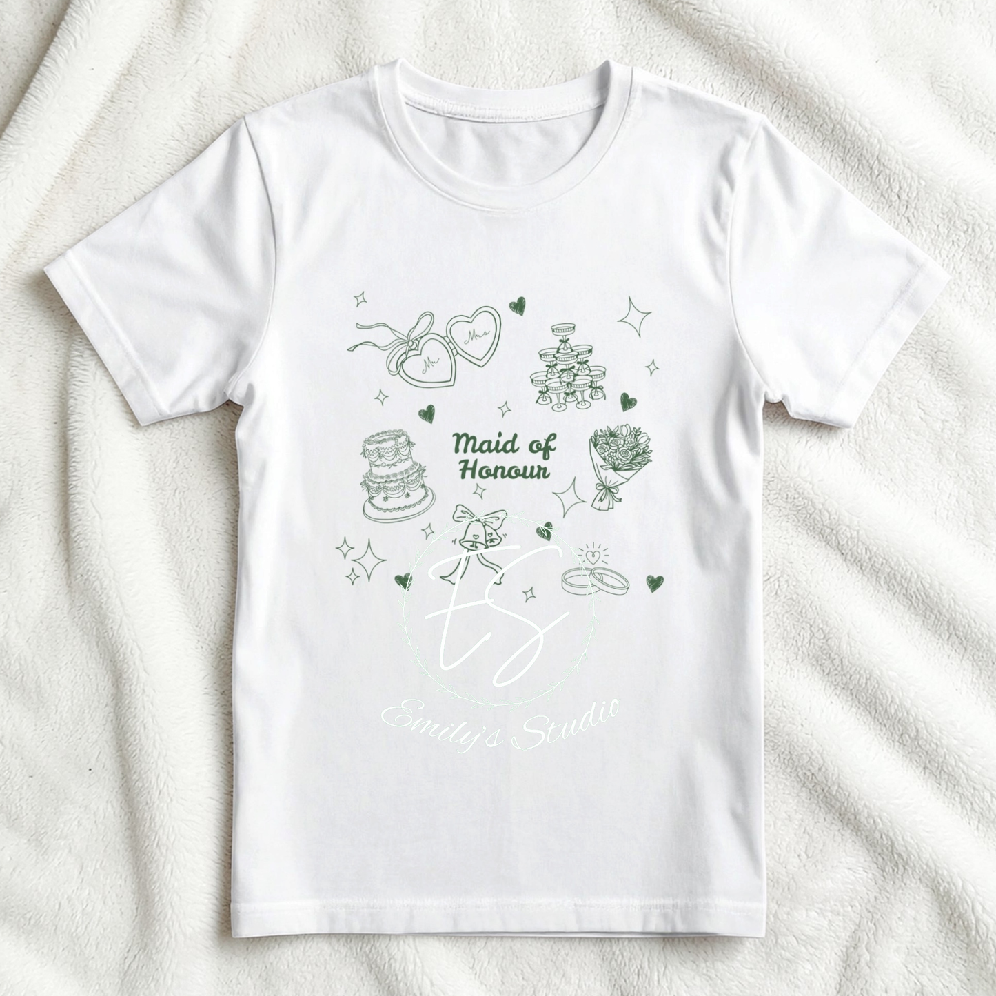 Bridal Party T-Shirts – Wedding Role Tees for Bride, Bridesmaid, Squad- Hen T-shirts-Minimalistic