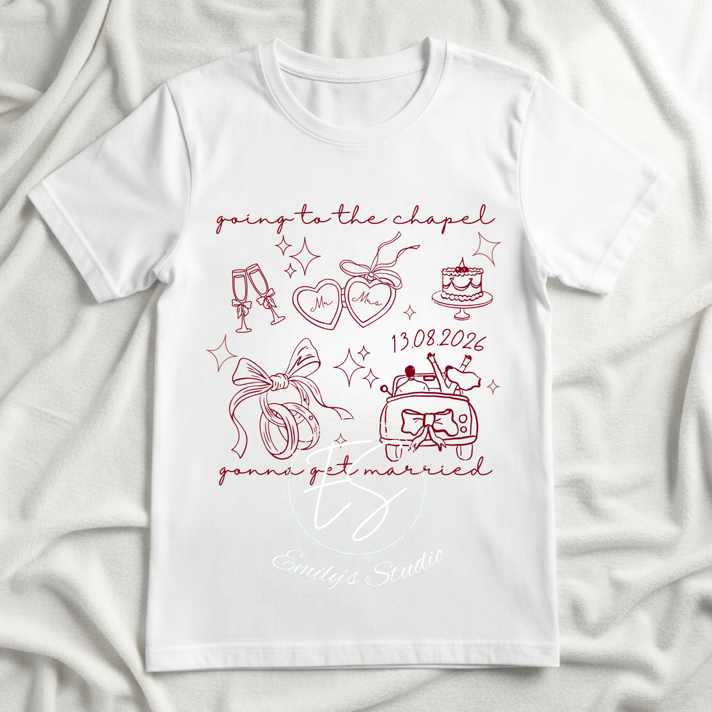 Going to the Chapel T-Shirt • Wedding Date, Chapel, Hen Party Tee- Wedding Day T-shirt, Day after wedding T-Shirt