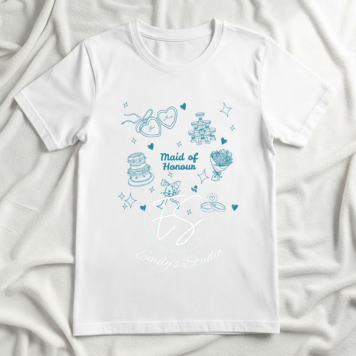 Bridal Party T-Shirts – Wedding Role Tees for Bride, Bridesmaid, Squad- Hen T-shirts-Minimalistic