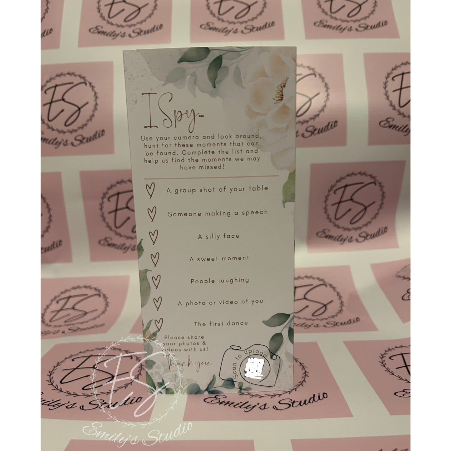 Bespoke Personalised Table Talkers | Wedding Timeline, I Spy, Table Numbers & More