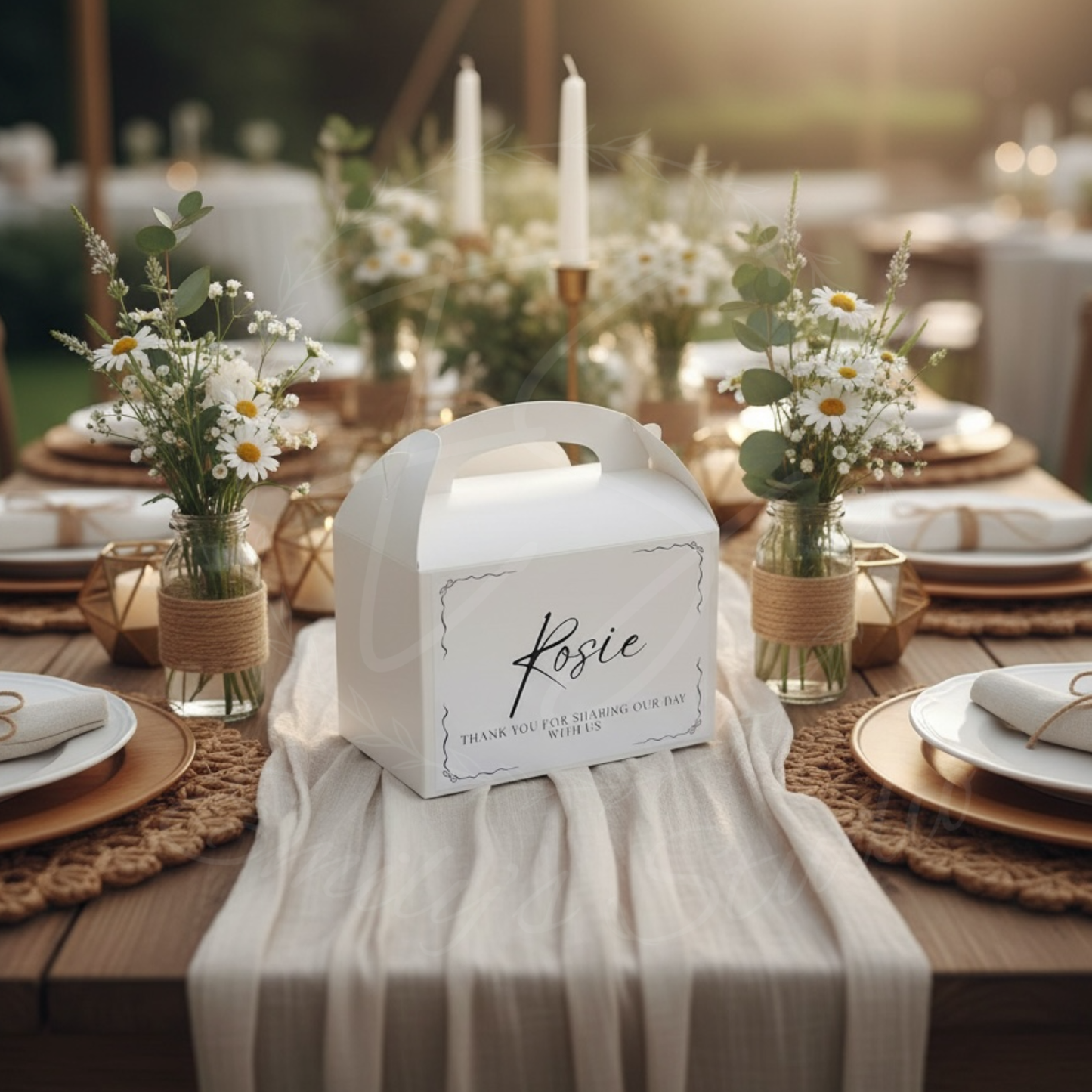 Wedding personalised Treat boxes