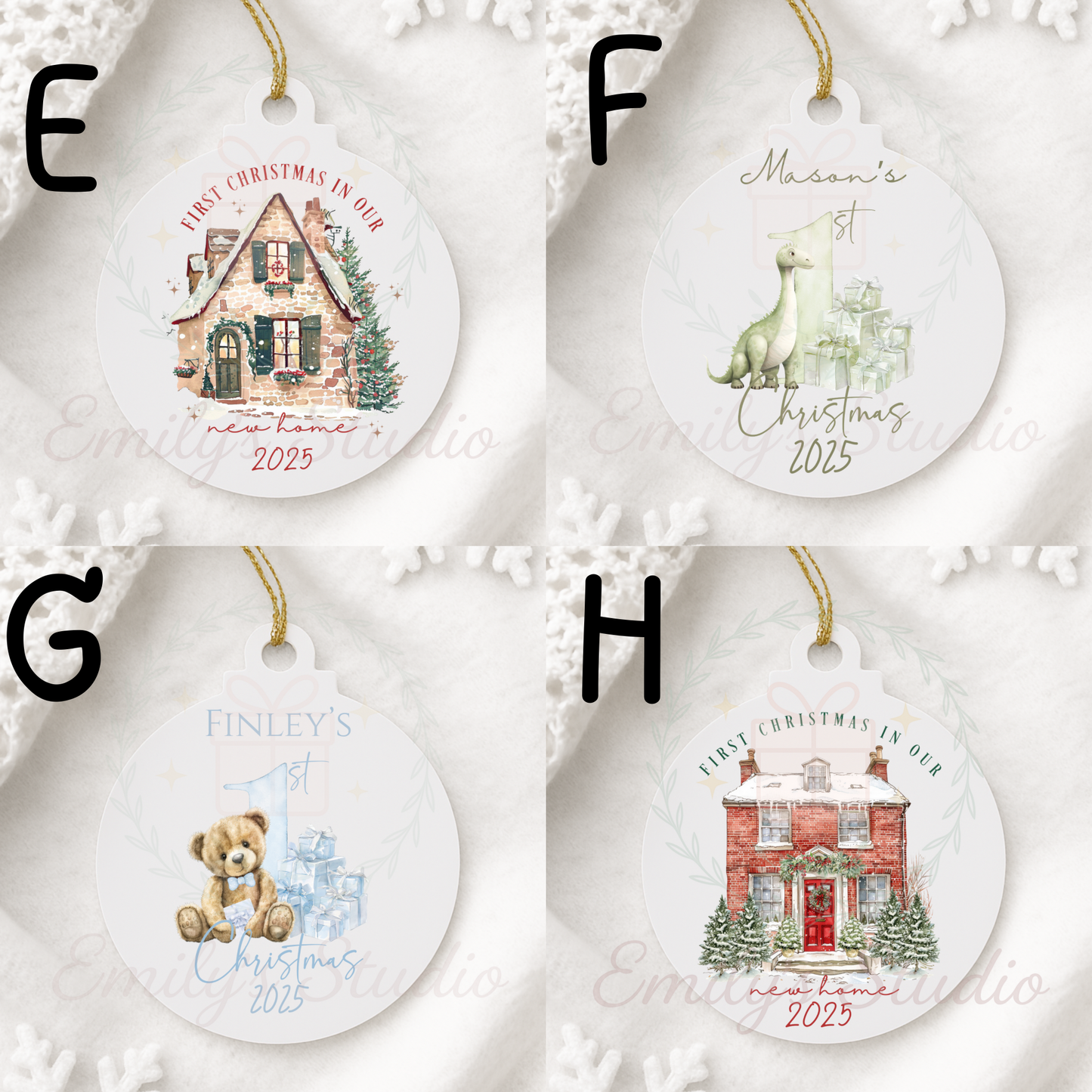 2D Christmas Baubles