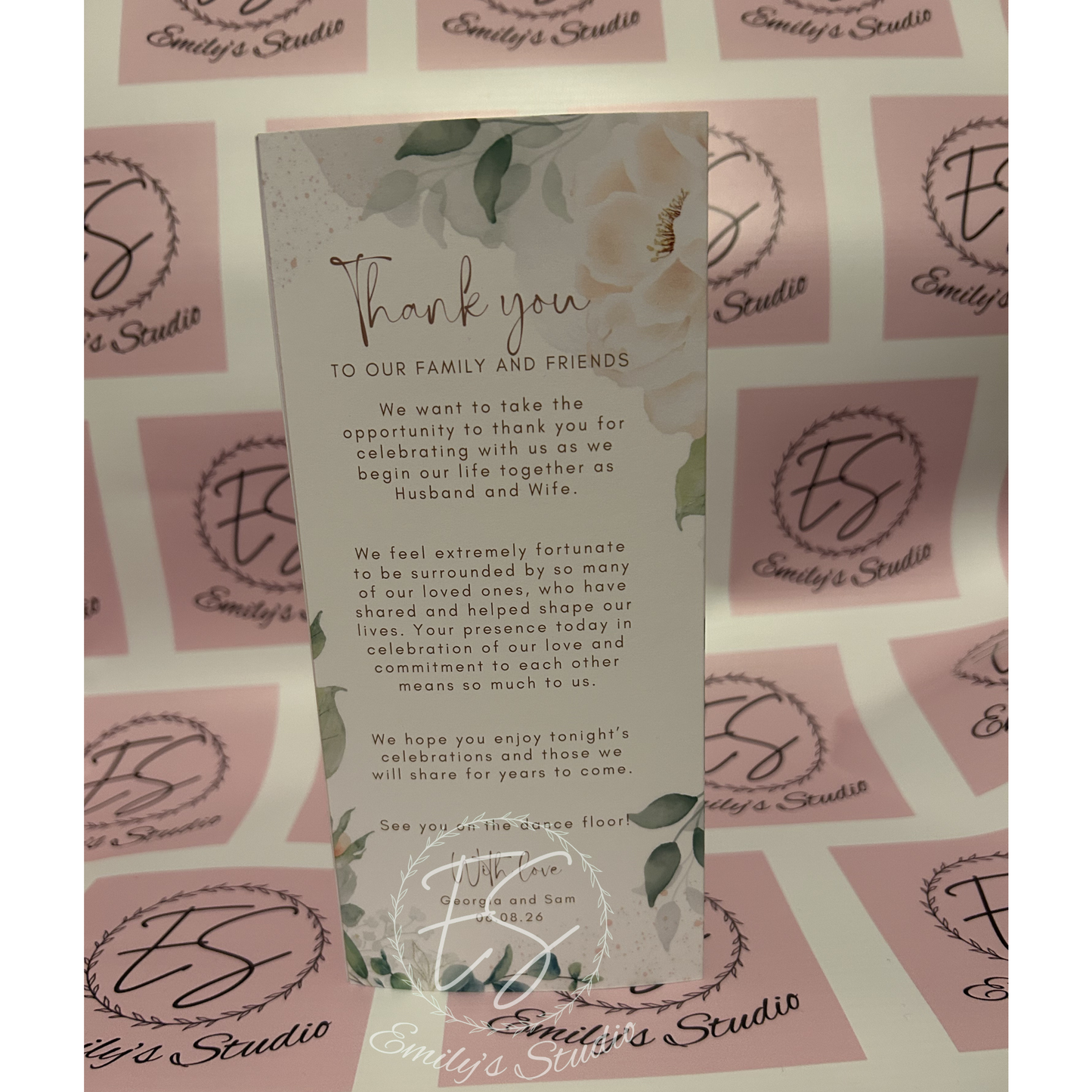 Bespoke Personalised Table Talkers | Wedding Timeline, I Spy, Table Numbers & More