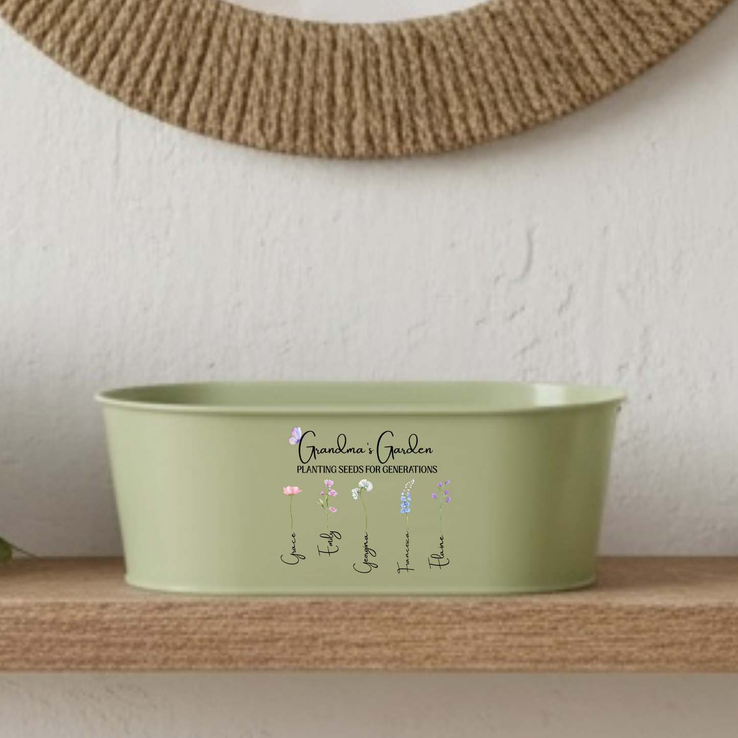 Personalised Floral planter