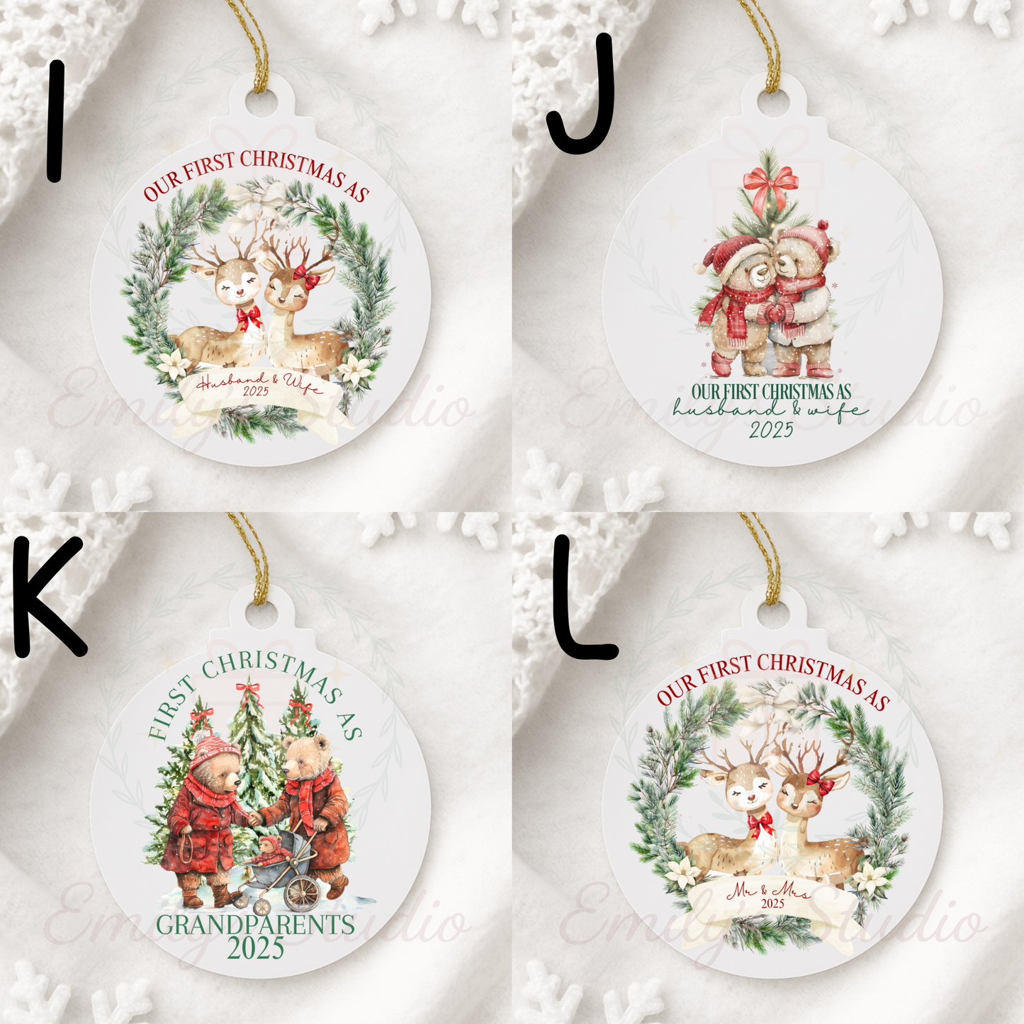 2D Christmas Baubles