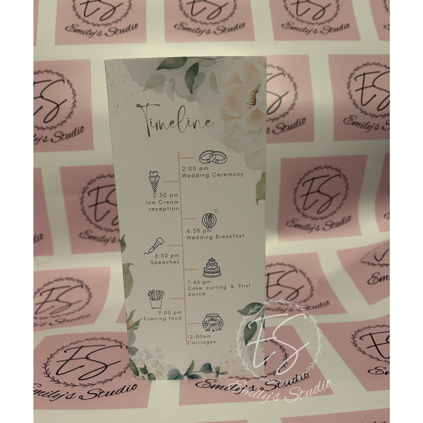 Bespoke Personalised Table Talkers | Wedding Timeline, I Spy, Table Numbers & More