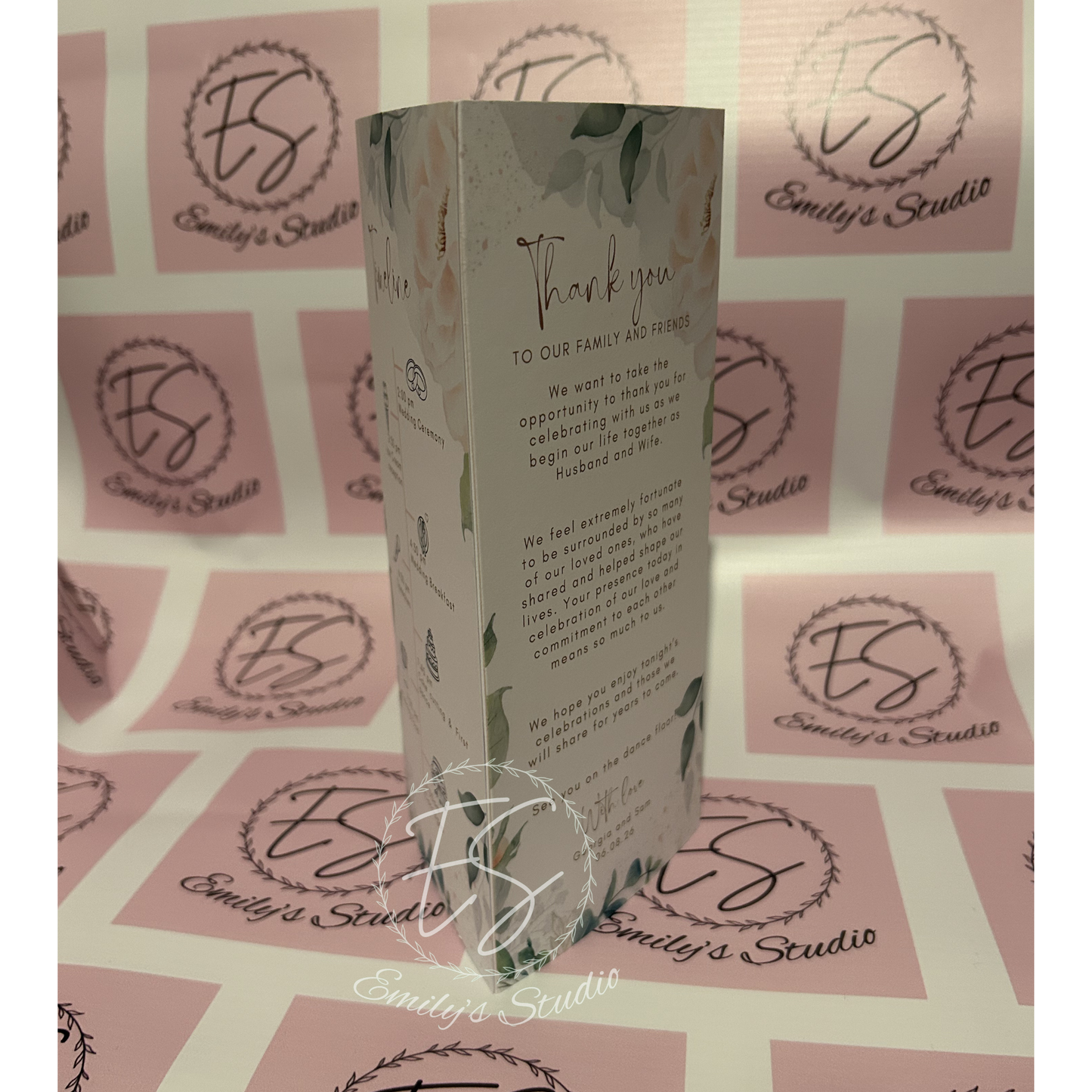 Bespoke Personalised Table Talkers | Wedding Timeline, I Spy, Table Numbers & More