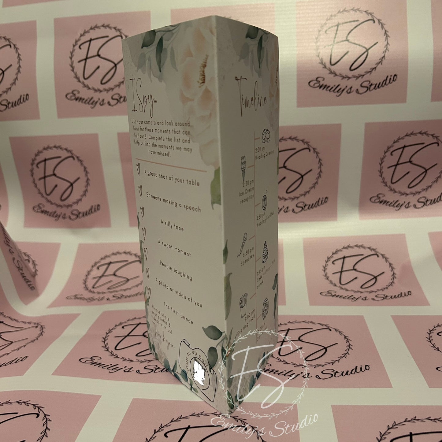 Bespoke Personalised Table Talkers | Wedding Timeline, I Spy, Table Numbers & More