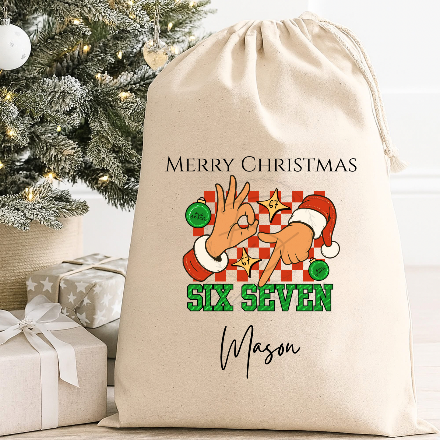 6 7 Santa sacks