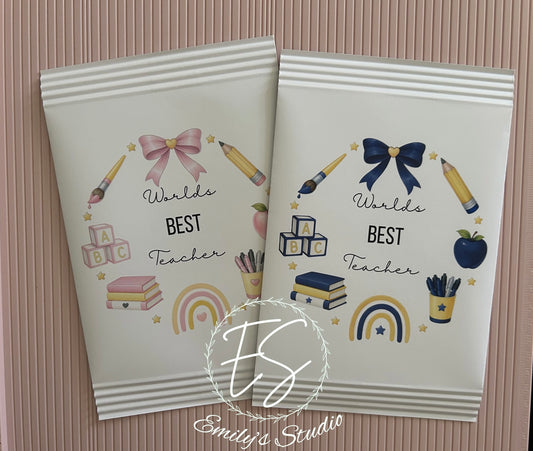 Personalised Teacher Treat Packets – Fill Your Own Thank You Gift Bags