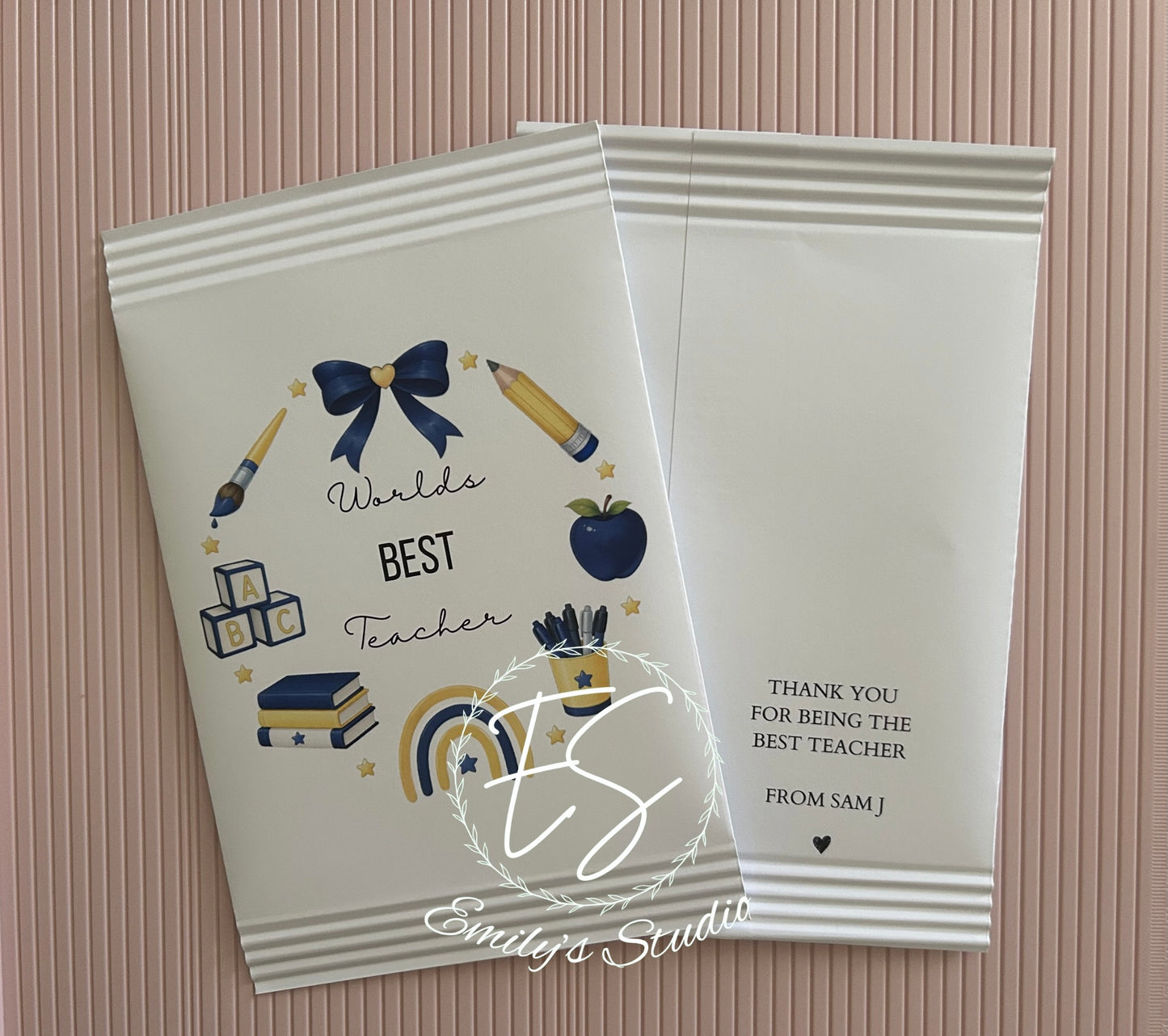 Personalised Teacher Treat Packets – Fill Your Own Thank You Gift Bags