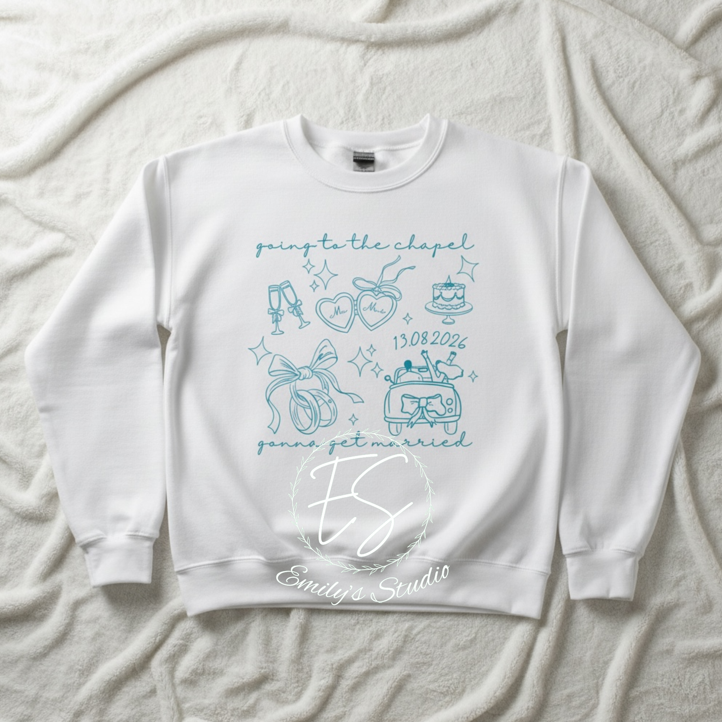 Personalized Bride Sweatshirt | Wedding Date, Hen Party Outfit, Engagement Gift UK- Wedding Day outfit-Day after the wedding outfit