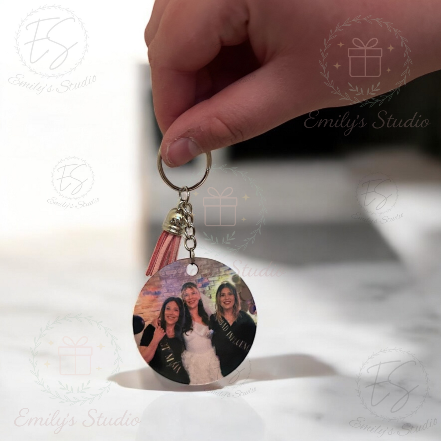 Double sided Photo key rings